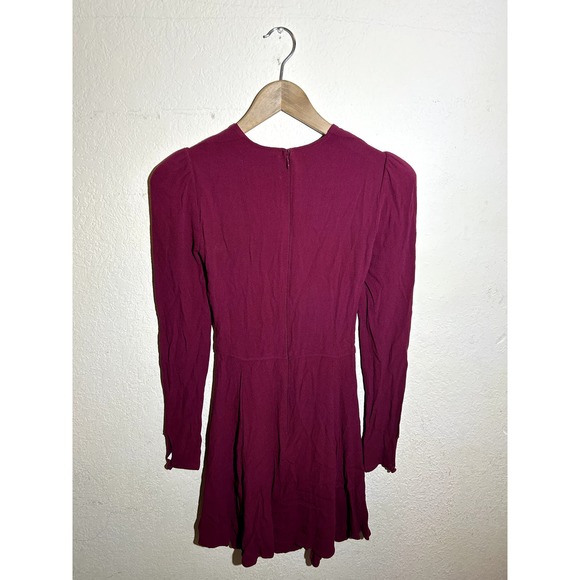 Reformation Magenta Purple Red Cut Out Sweetheart Neckline Mini Dress - Picture 6 of 6
